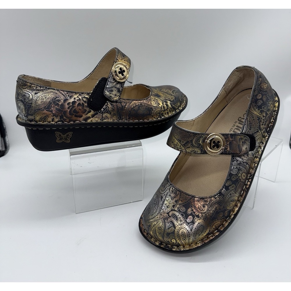 ALEGRIA Women's Shoes Paloma Mary Jane Paisley Leather Size US 7 / 7.5